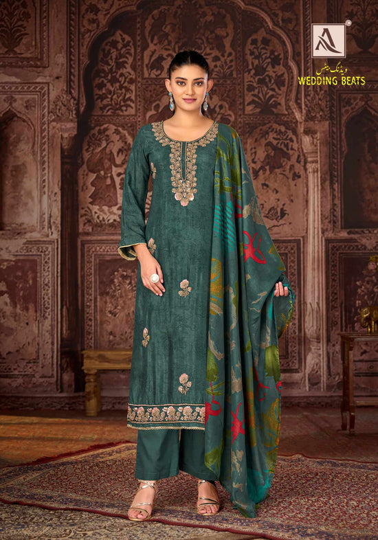 Alok Suit Wedding Beats Pure Muslin Dress Material