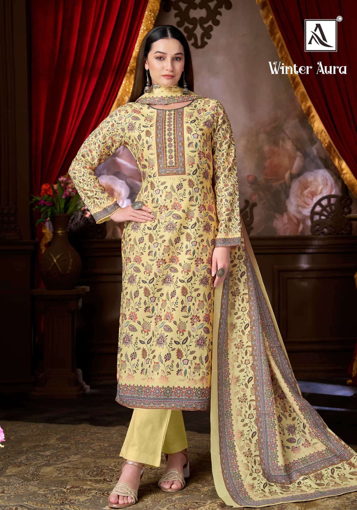 ALOK SUIT WINTER AURA Viscose Pashmina Pakistani Suit