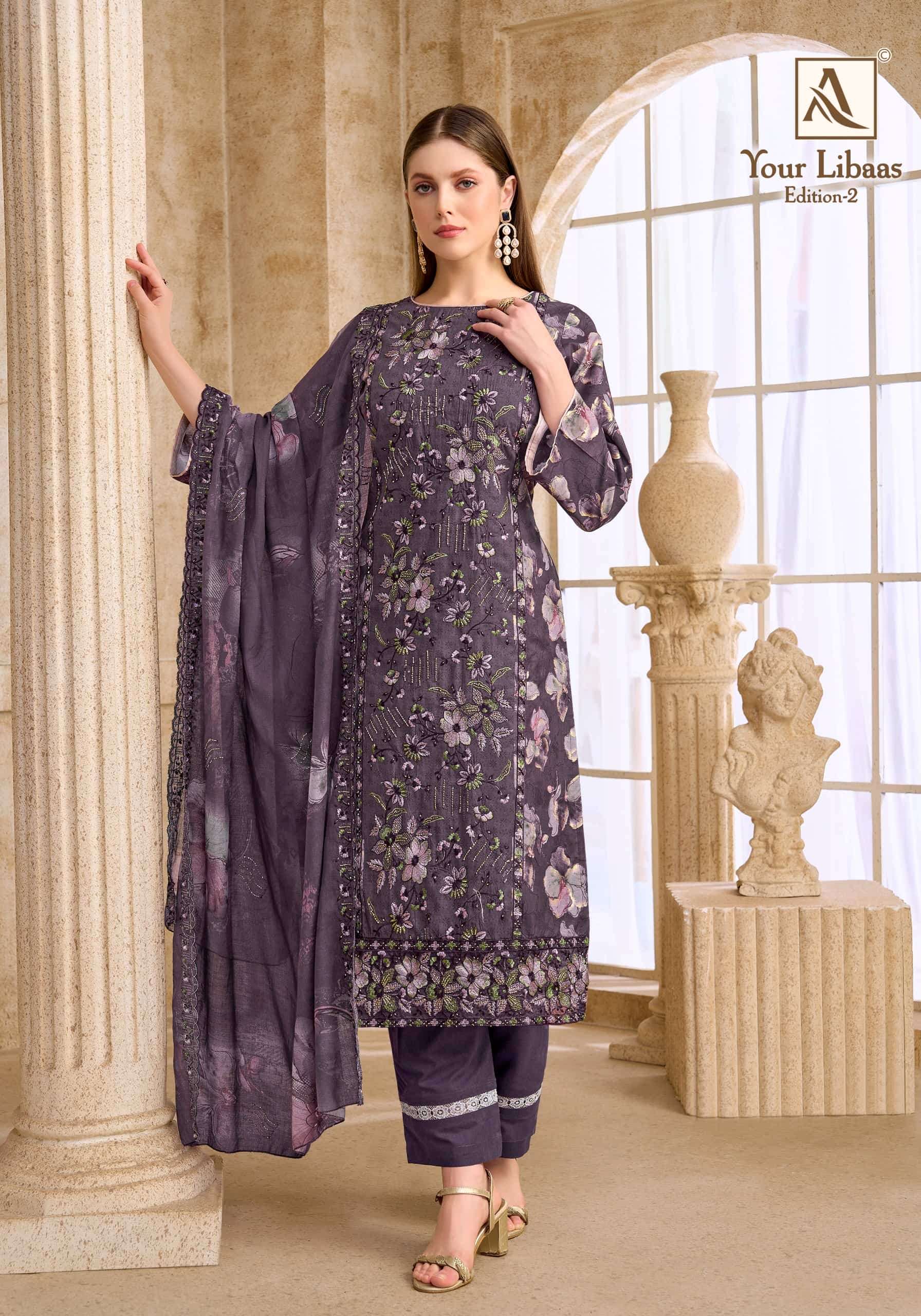 Alok Suit Your Libaas Vol-2 Cambric Cotton Printed Pakistani Suit Set