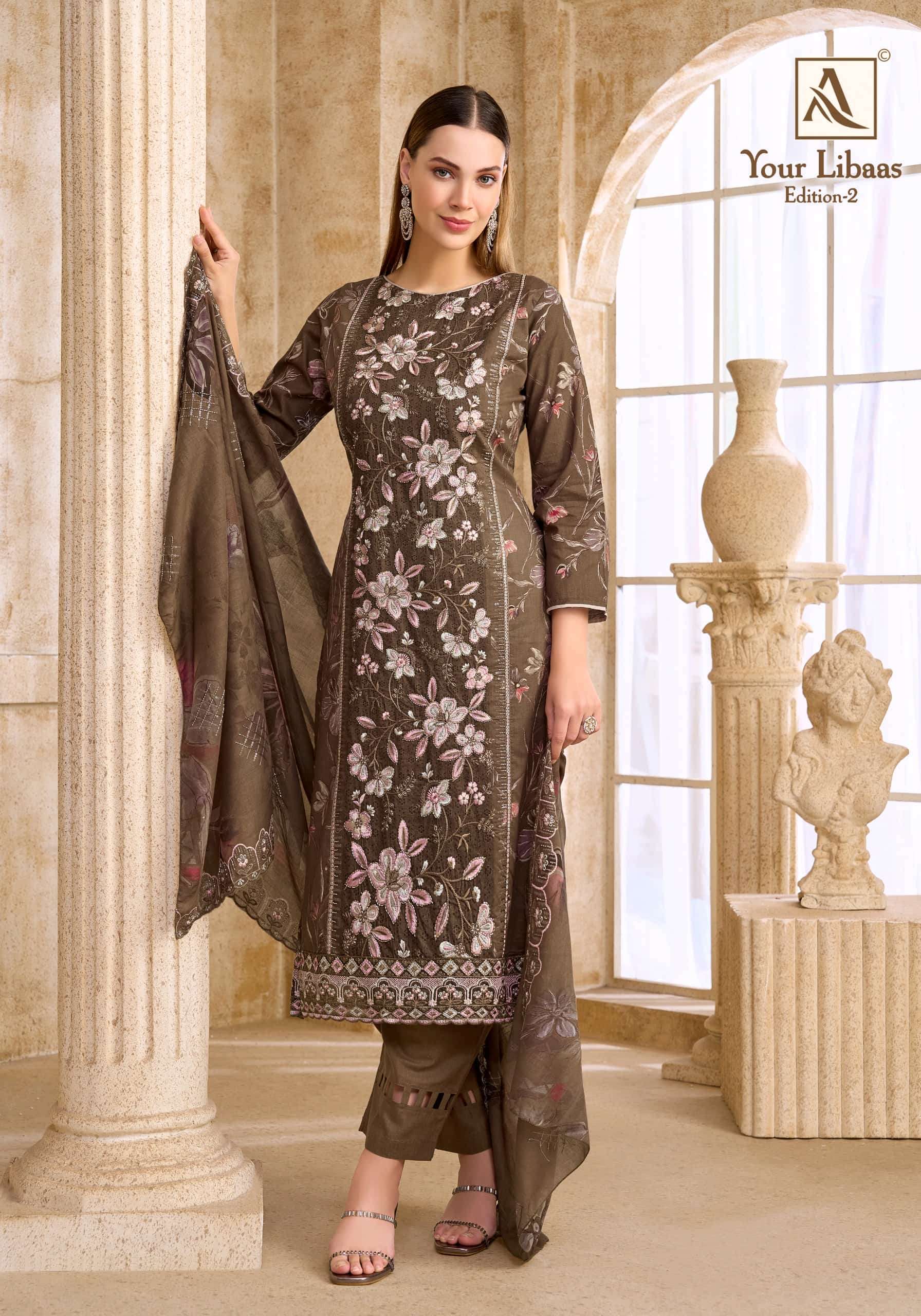 Alok Suit Your Libaas Vol-2 Cambric Cotton Printed Pakistani Suit Set
