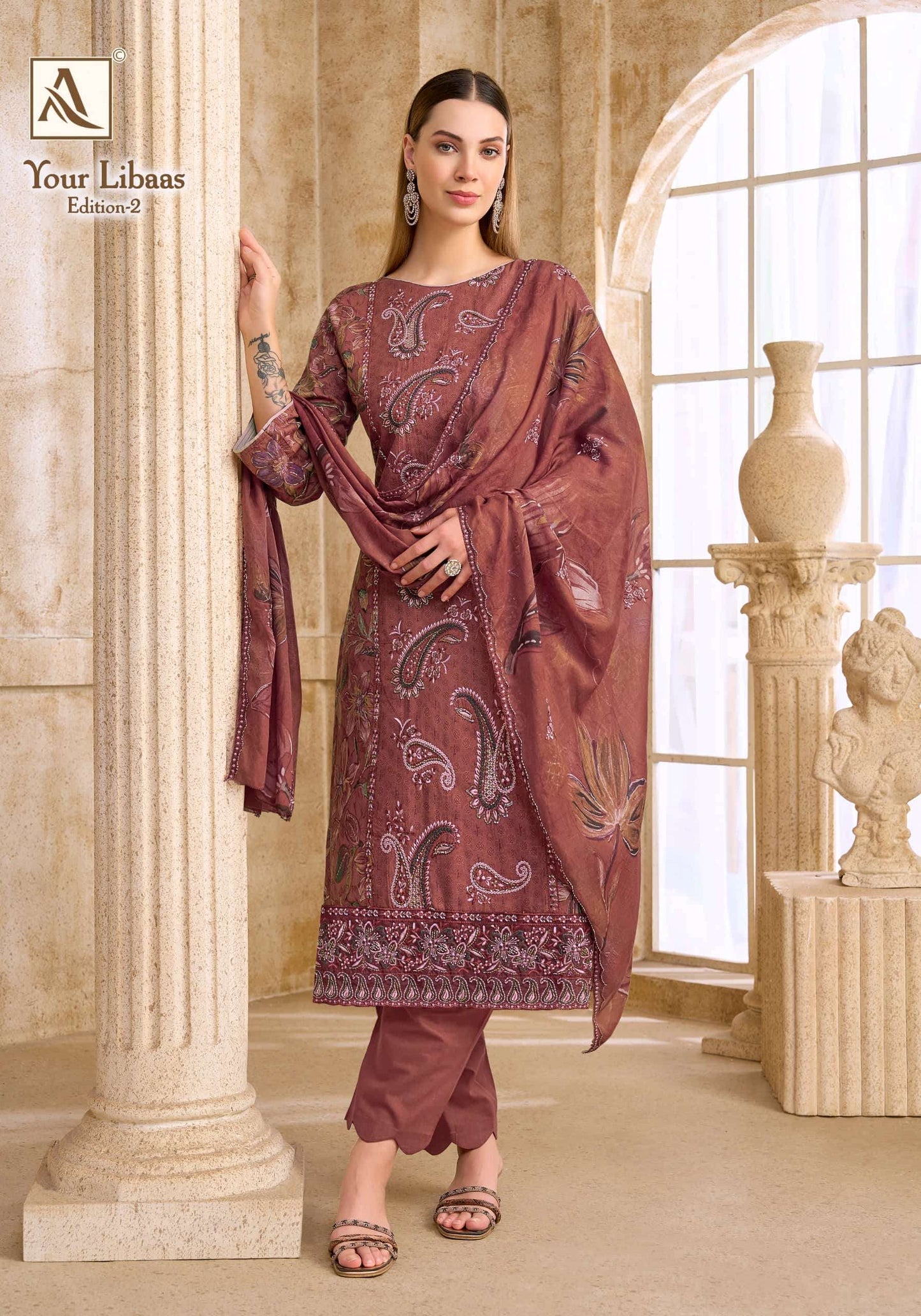 Alok Suit Your Libaas Vol-2 Cambric Cotton Printed Pakistani Suit Set