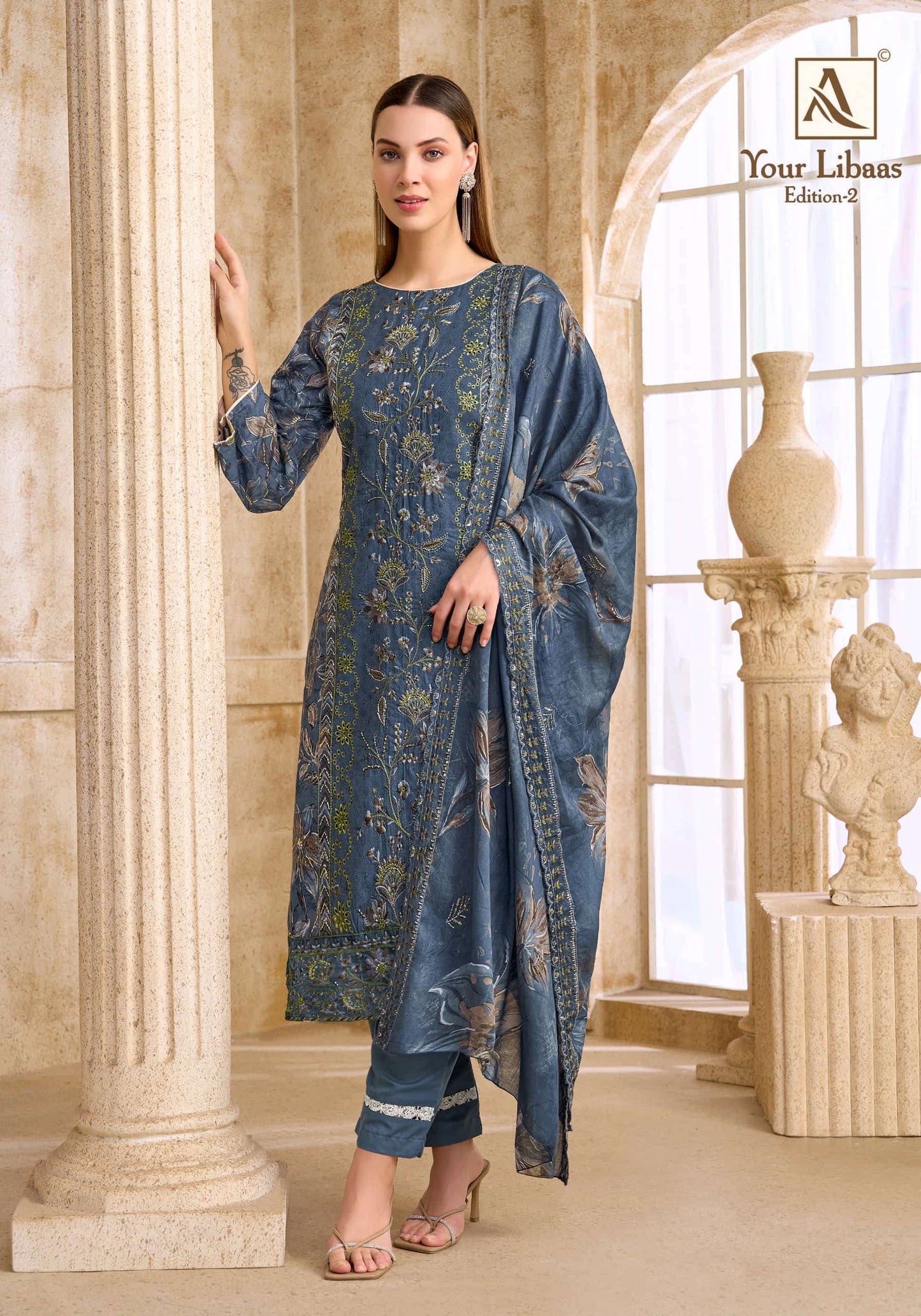 Alok Suit Your Libaas Vol-2 Cambric Cotton Printed Pakistani Suit Set