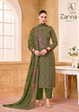 Alok Suit Zarina Vol-21 Viscose Rayon Floral Printed Dress Material