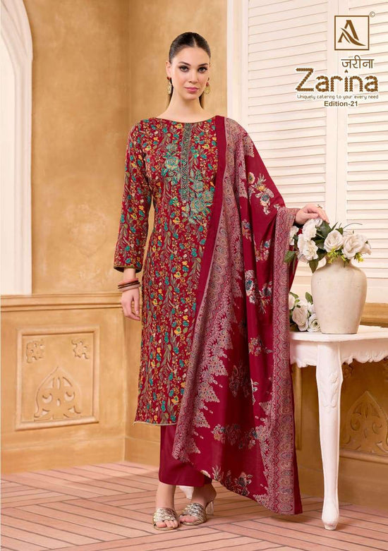 Alok Suit Zarina Vol-21 Viscose Rayon Floral Printed Dress Material