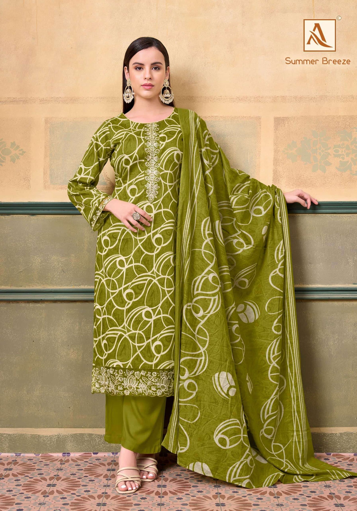 Alok Suit Summer Breeze - Amrah Wholesale