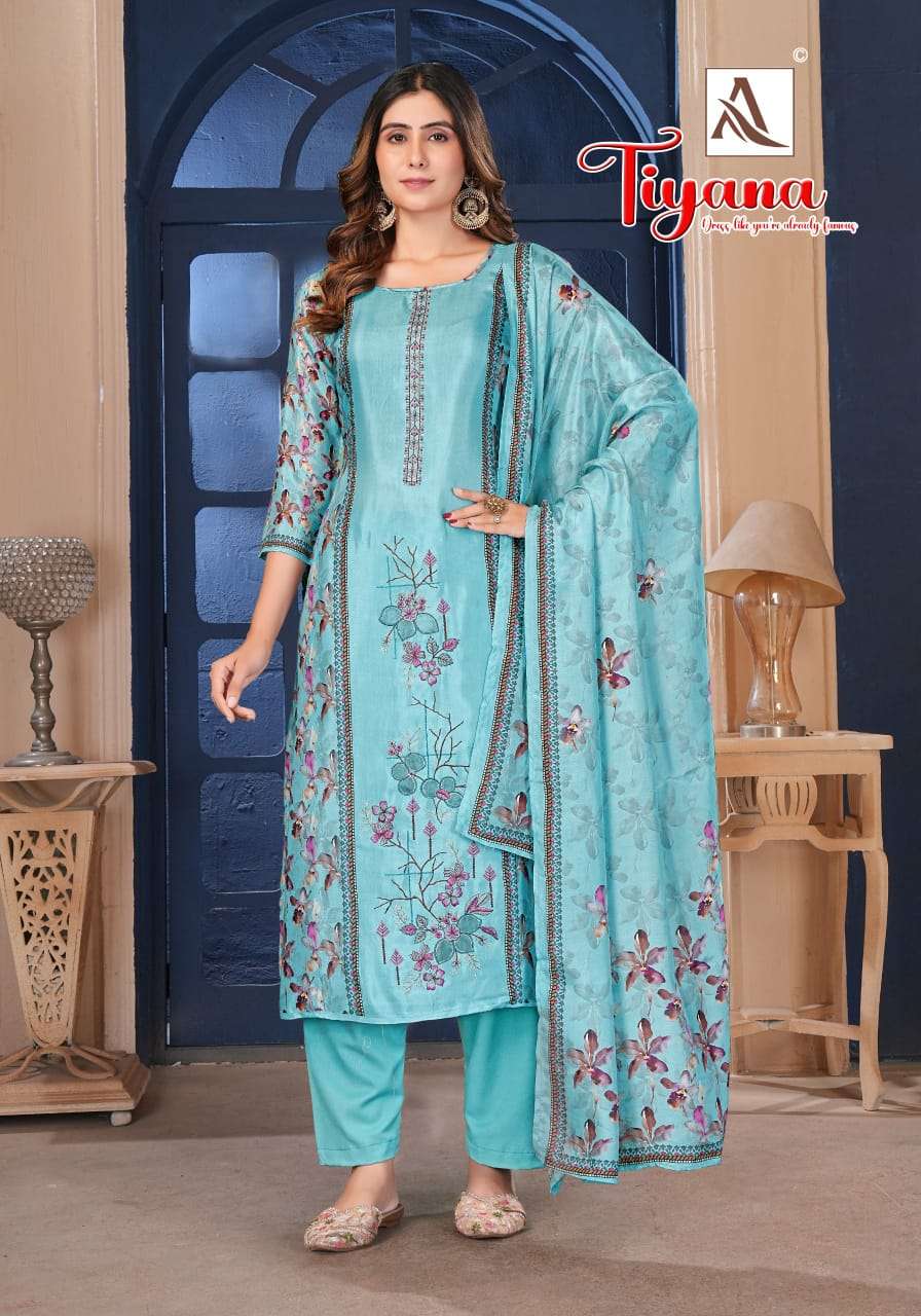 ALOK Suit Tiyana Viscose Muslin Dress Material