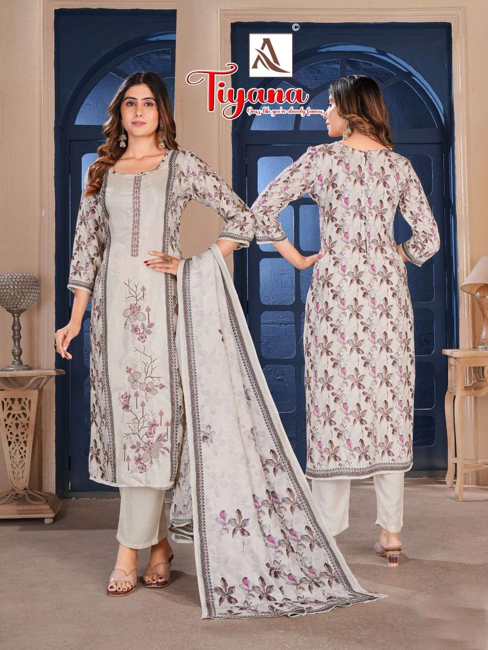 ALOK Suit Tiyana Viscose Muslin Dress Material