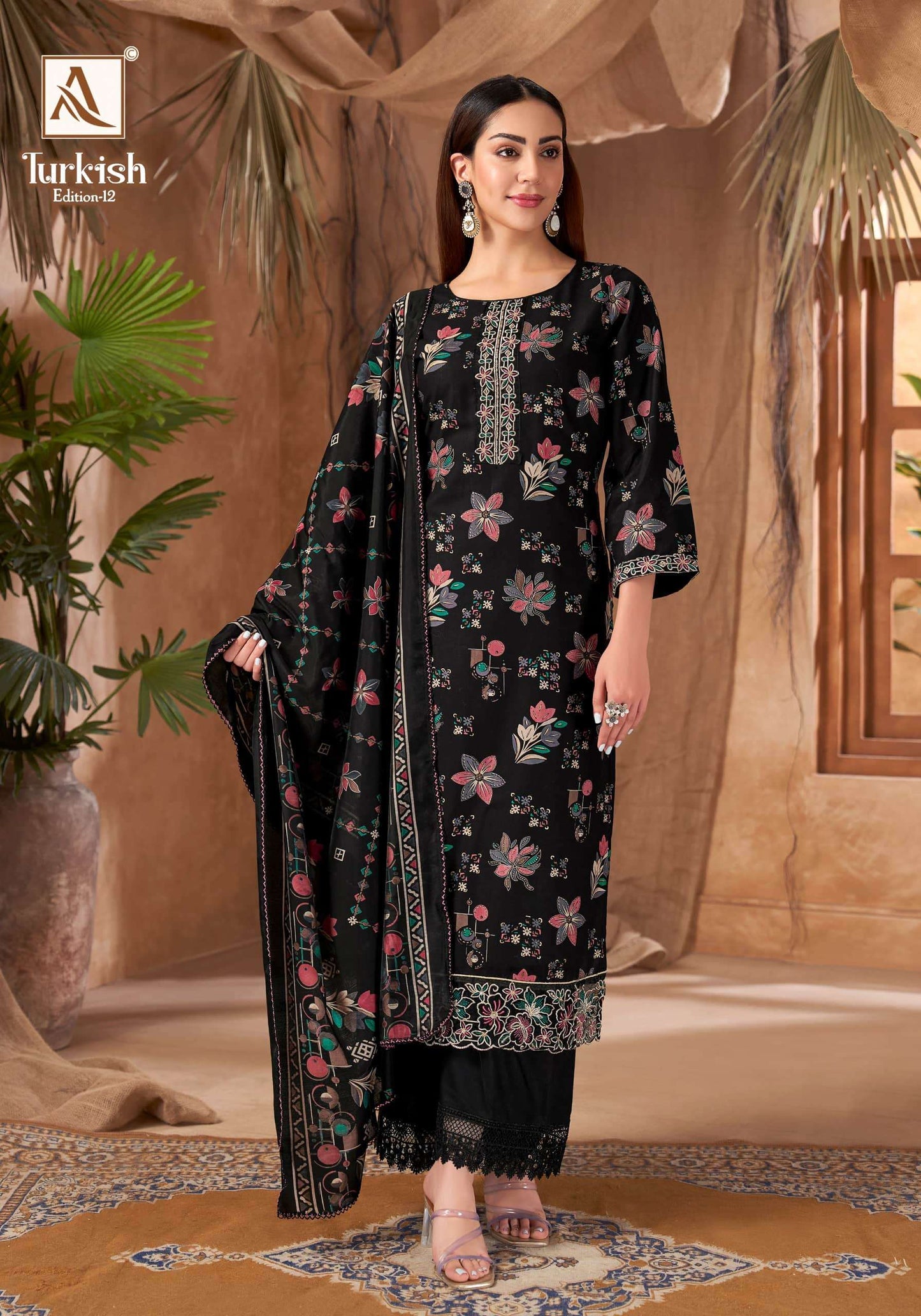 Alok Suit Turkish Vol-12 Viscose Rayon Pakistani Suit