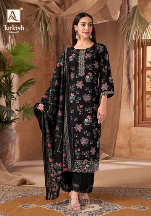 Alok Suit Turkish Vol-12 Viscose Rayon Pakistani Suit