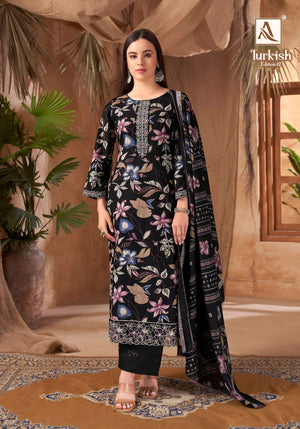 Alok Suit Turkish Vol-12 Viscose Rayon Pakistani Suit