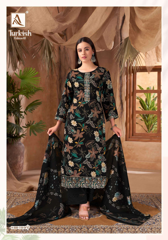 Alok Suit Turkish Vol-12 Viscose Rayon Pakistani Suit