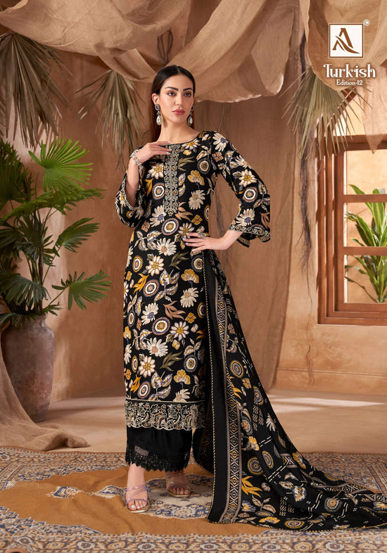 Alok Suit Turkish Vol-12 Viscose Rayon Pakistani Suit