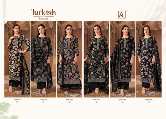 Alok Suit Turkish Vol-12 Viscose Rayon Pakistani Suit