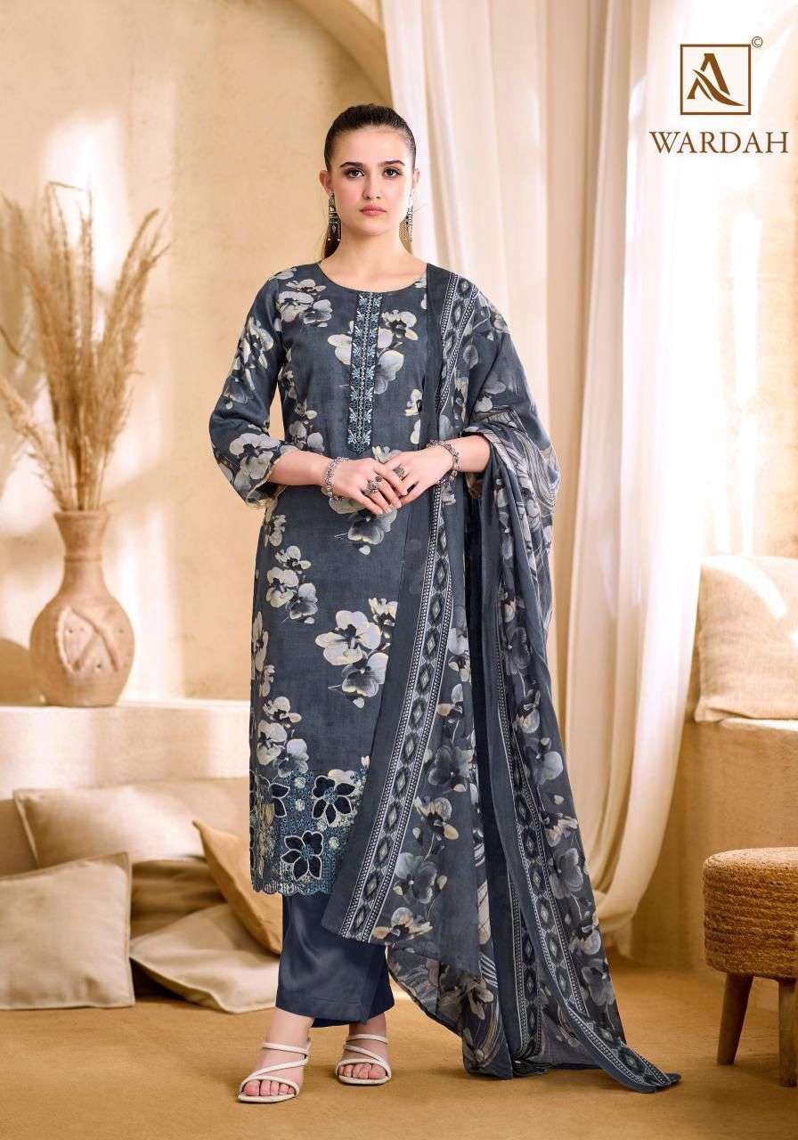 Alok Wardah Series Dress Material Wholesale Catalogue - Amrah Wholesale