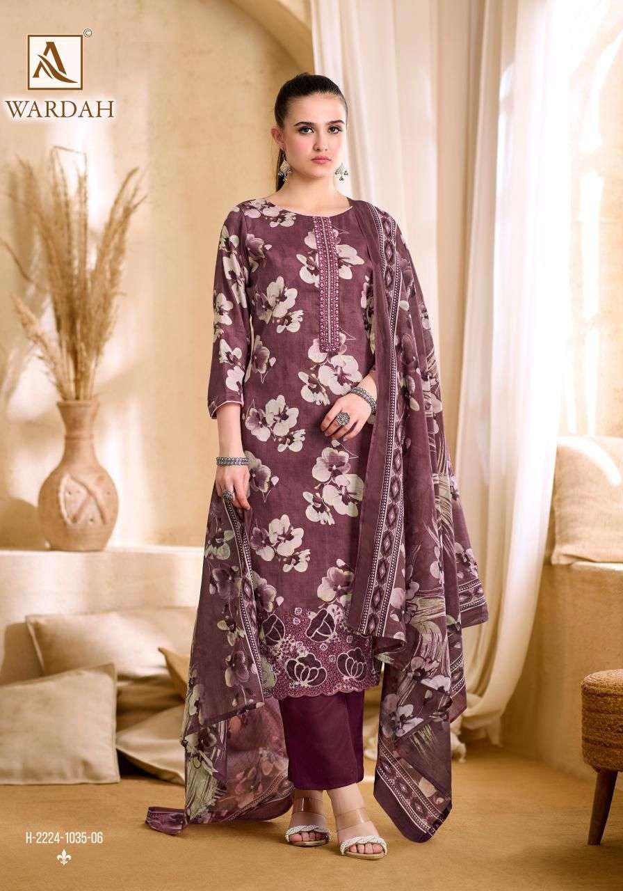 Alok Wardah Series Dress Material Wholesale Catalogue - Amrah Wholesale