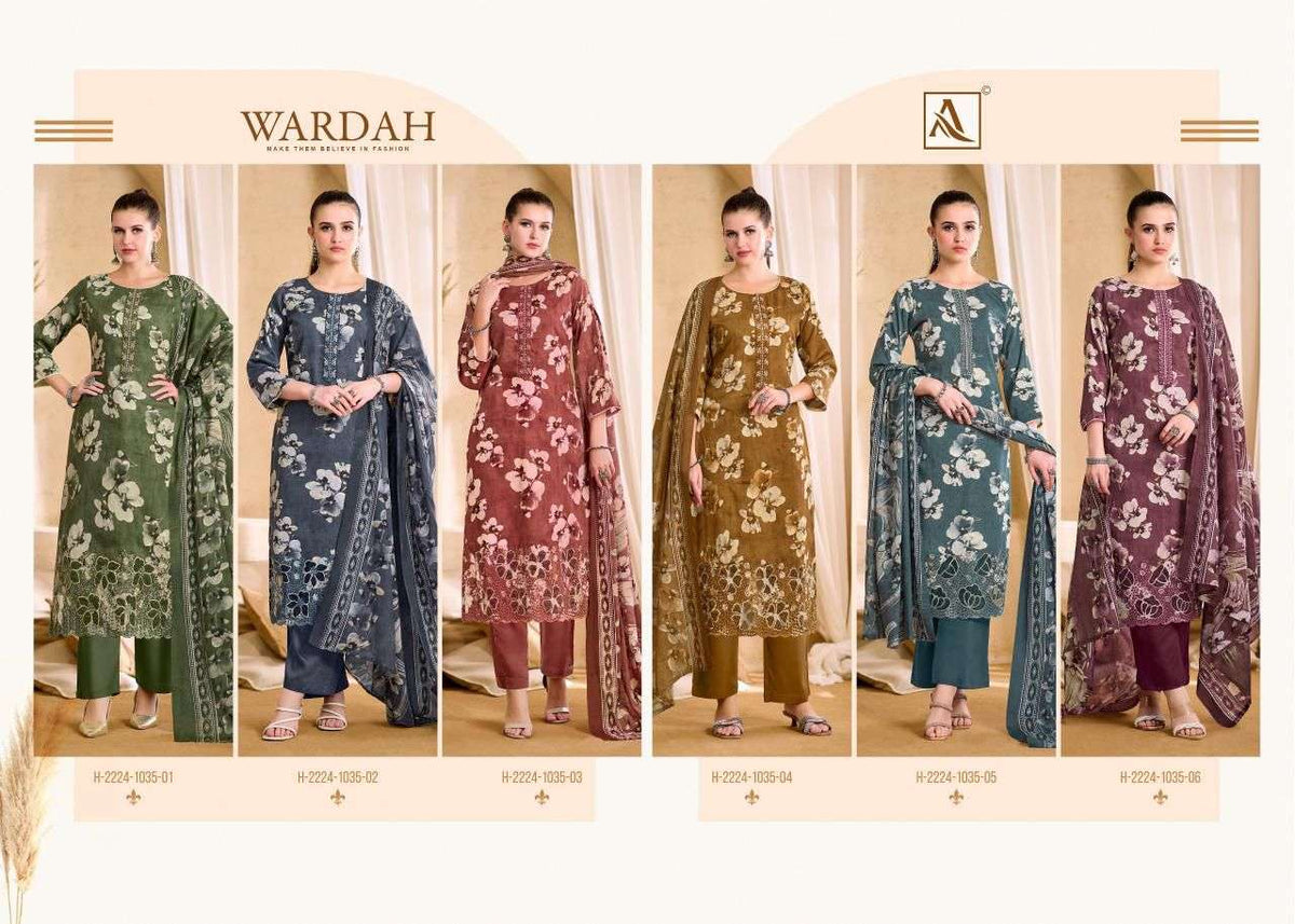 Alok Wardah Series Dress Material Wholesale Catalogue - Amrah Wholesale