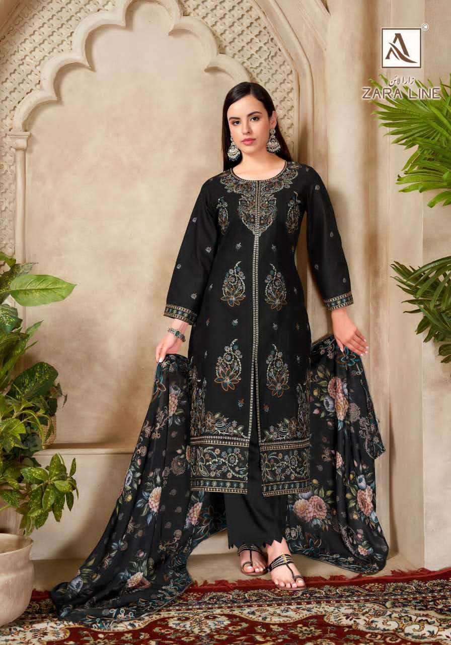 Alok Zara Line Cambric Cotton Pakistani Suit