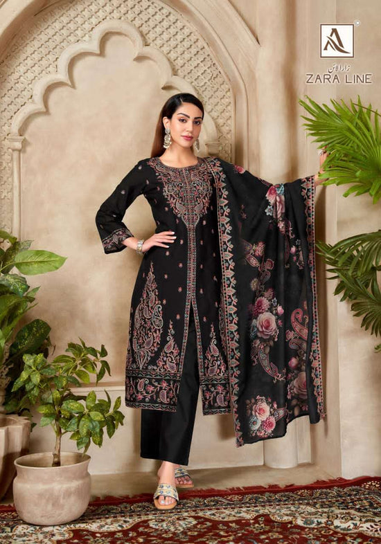 Alok Zara Line Cambric Cotton Pakistani Suit