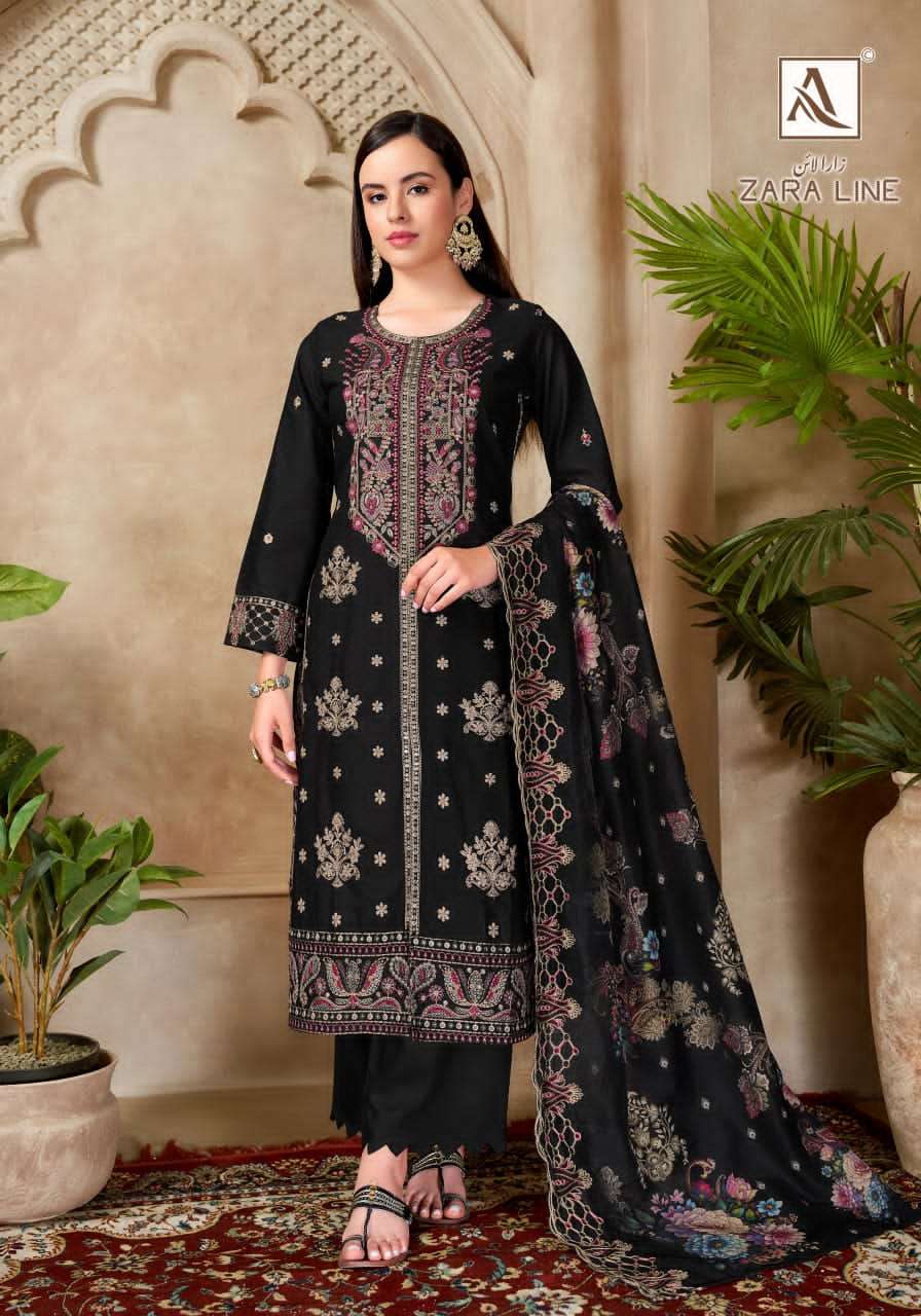 Alok Zara Line Cambric Cotton Pakistani Suit
