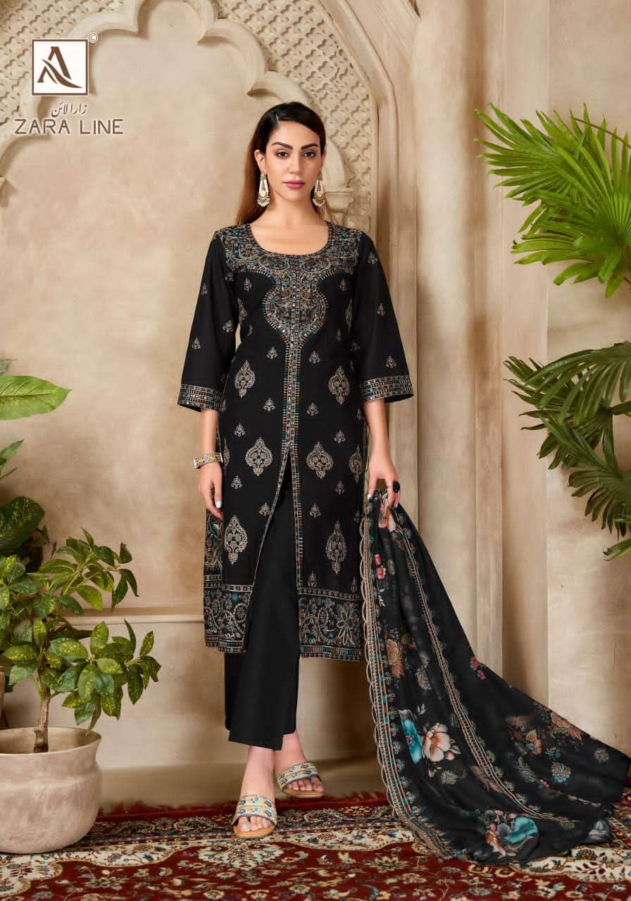 Alok Zara Line Cambric Cotton Pakistani Suit