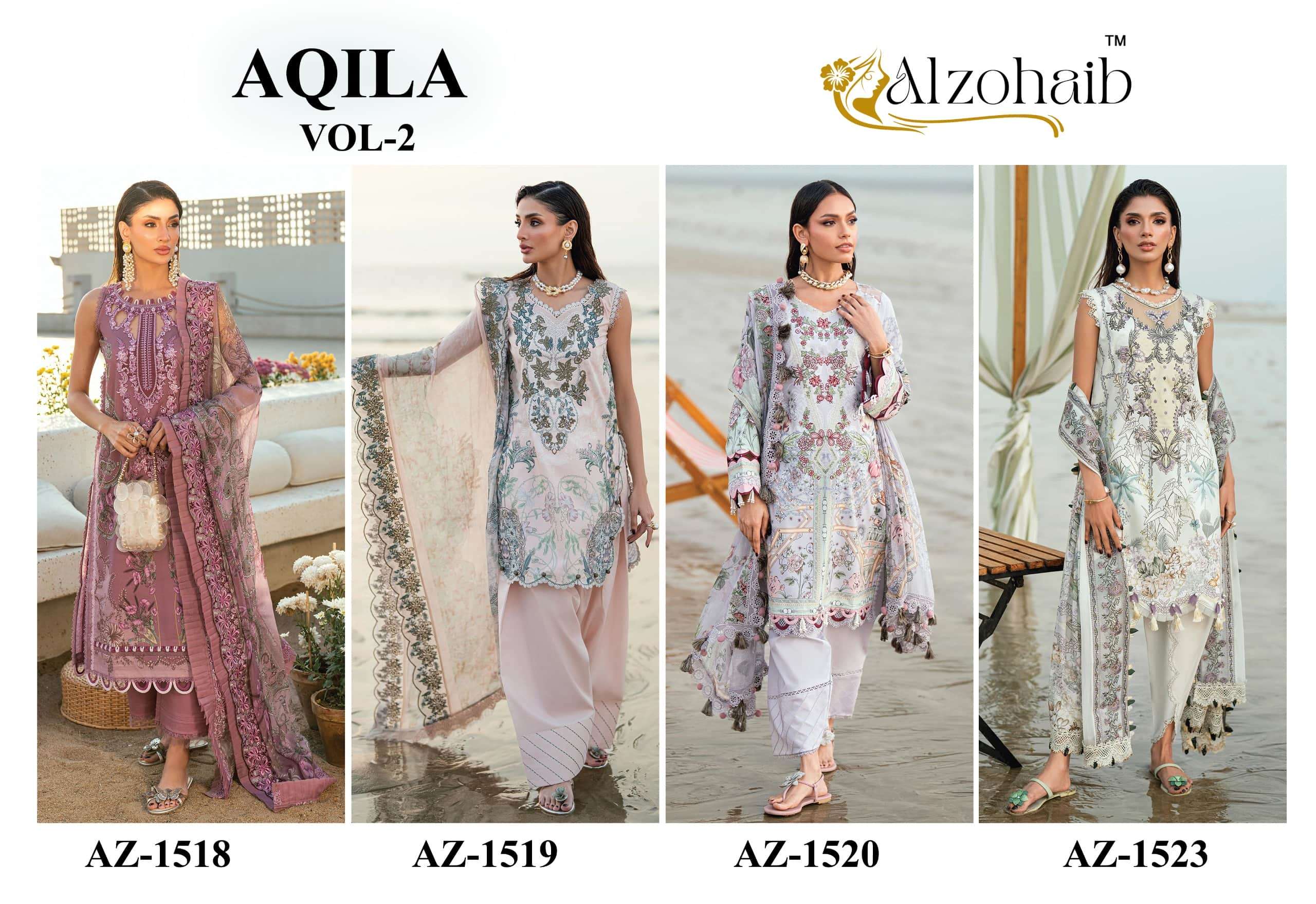 Alzohaib Aqila Vol 1 Cotton Printed Pakistani Suit