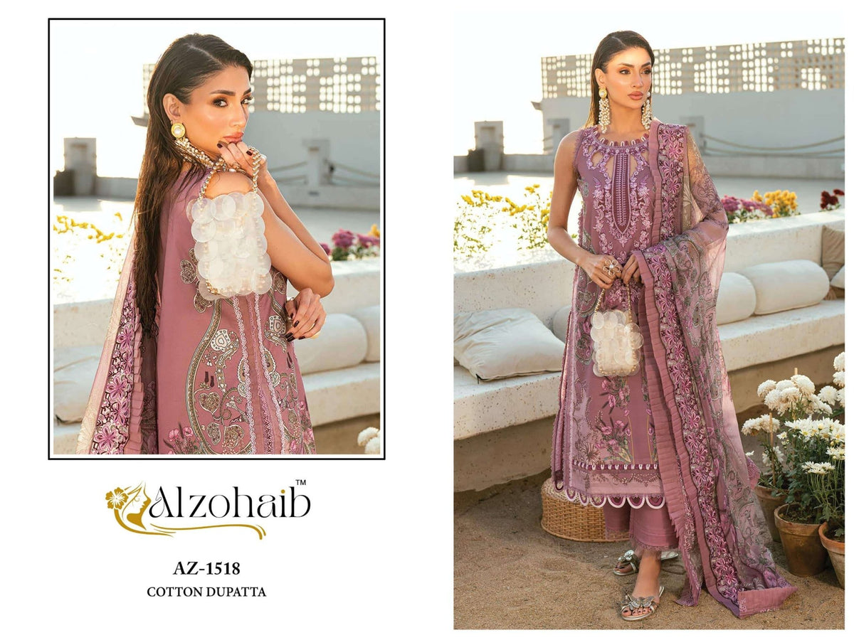 Alzohaib Aqila Vol 1 Cotton Printed Pakistani Suit - Amrah Wholesale