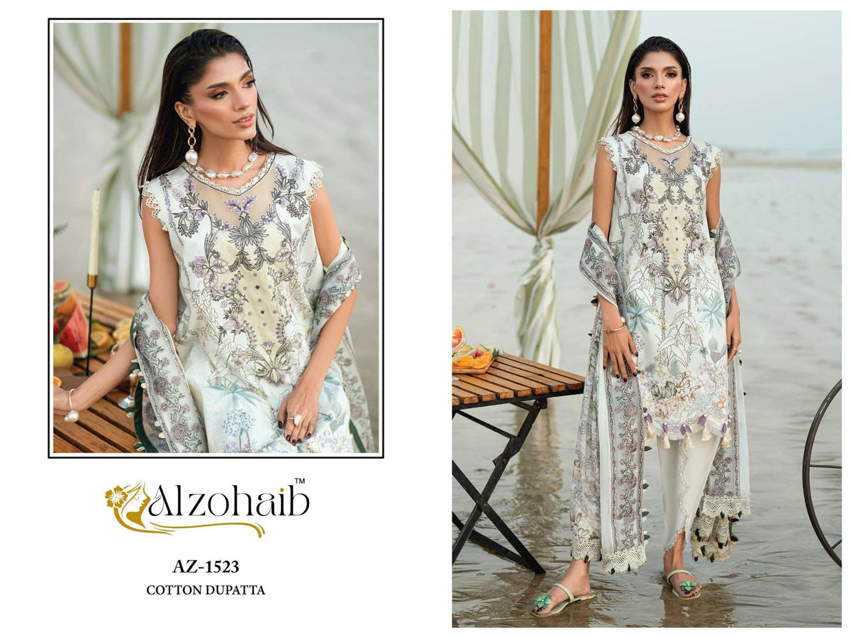 Alzohaib Aqila Vol 1 Cotton Printed Pakistani Suit - Amrah Wholesale