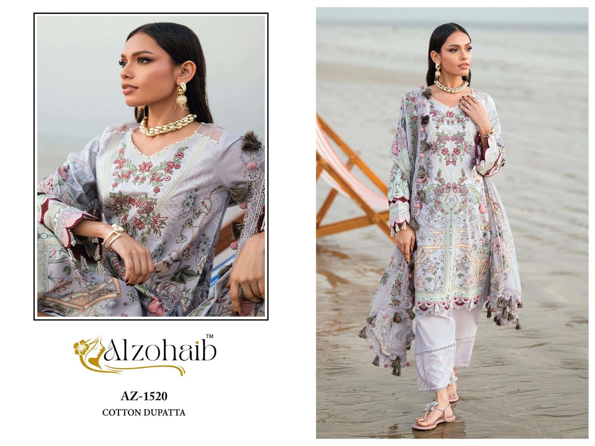 Alzohaib Aqila Vol 1 Cotton Printed Pakistani Suit - Amrah Wholesale