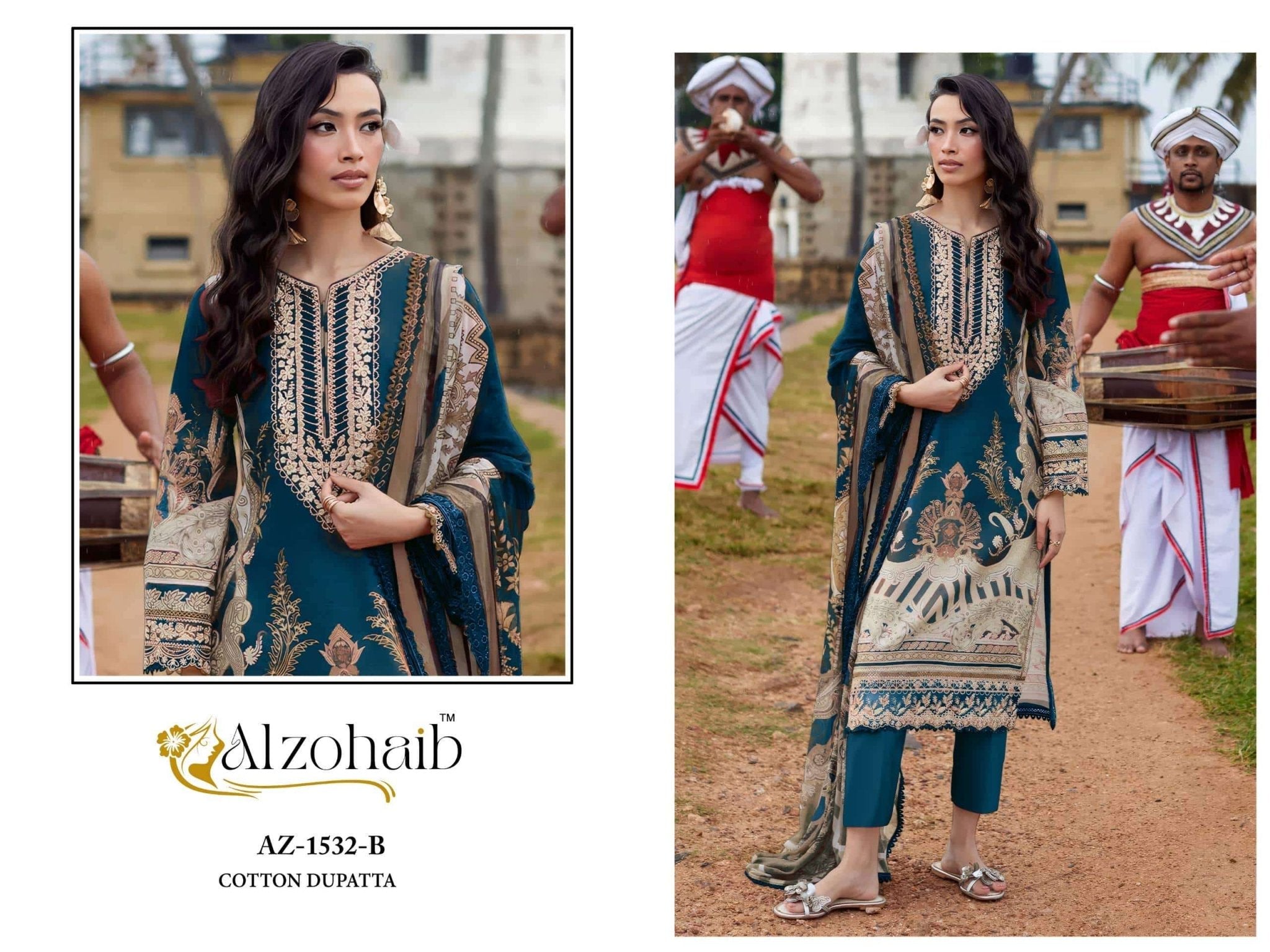 ALZOHAIB AYESHA VOL - 1 Cotton Printed Embroidery Pakistani Suit - Amrah Wholesale