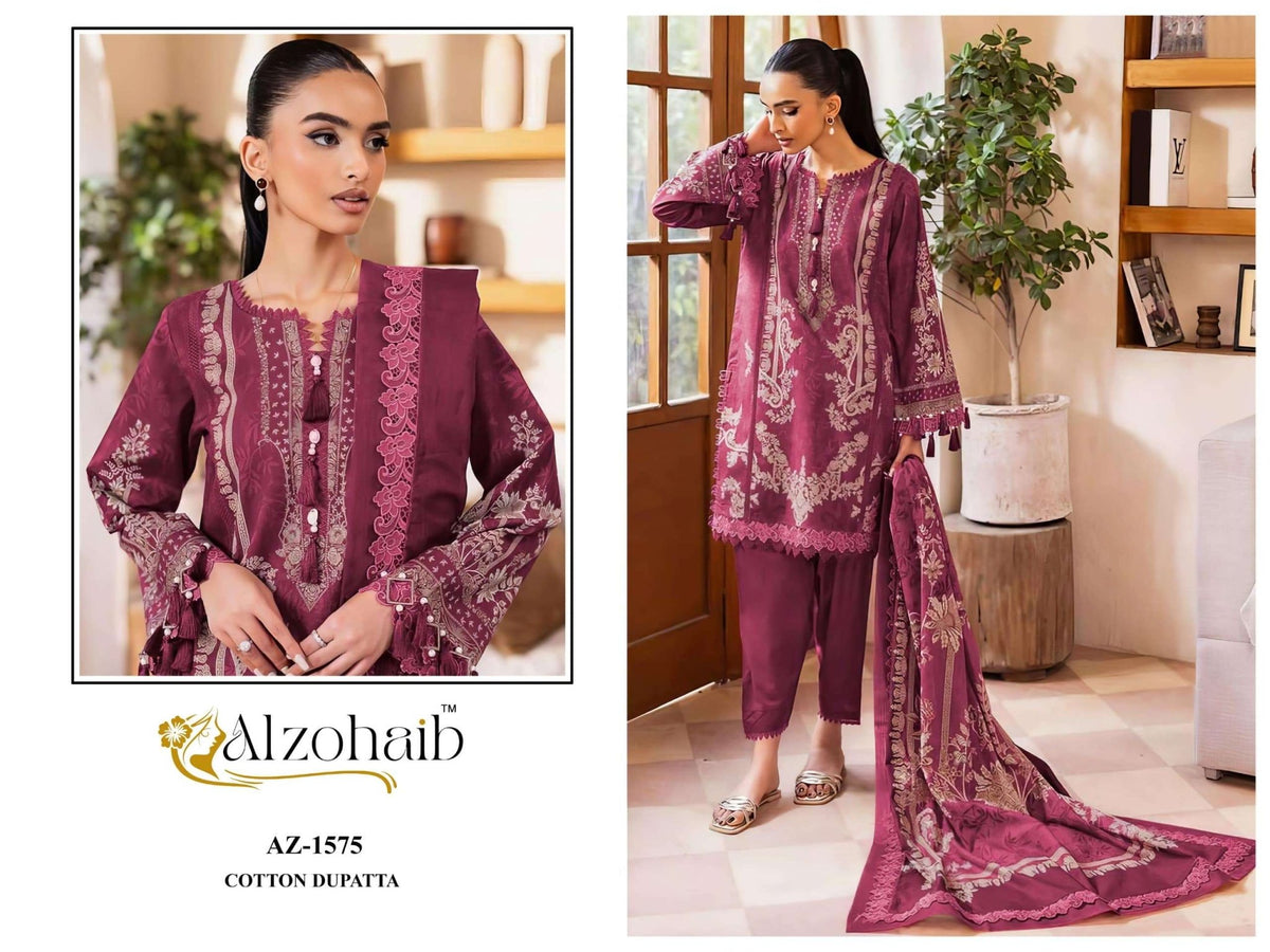 ALZOHAIB NOURA VOL-1 Cotton Pakistani Suit - Amrah Wholesale