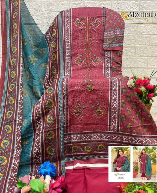 Alzohaib Rahma AZ - 1382–1385 Pakistani Suit Wholesale Catalogue - Amrah Wholesale