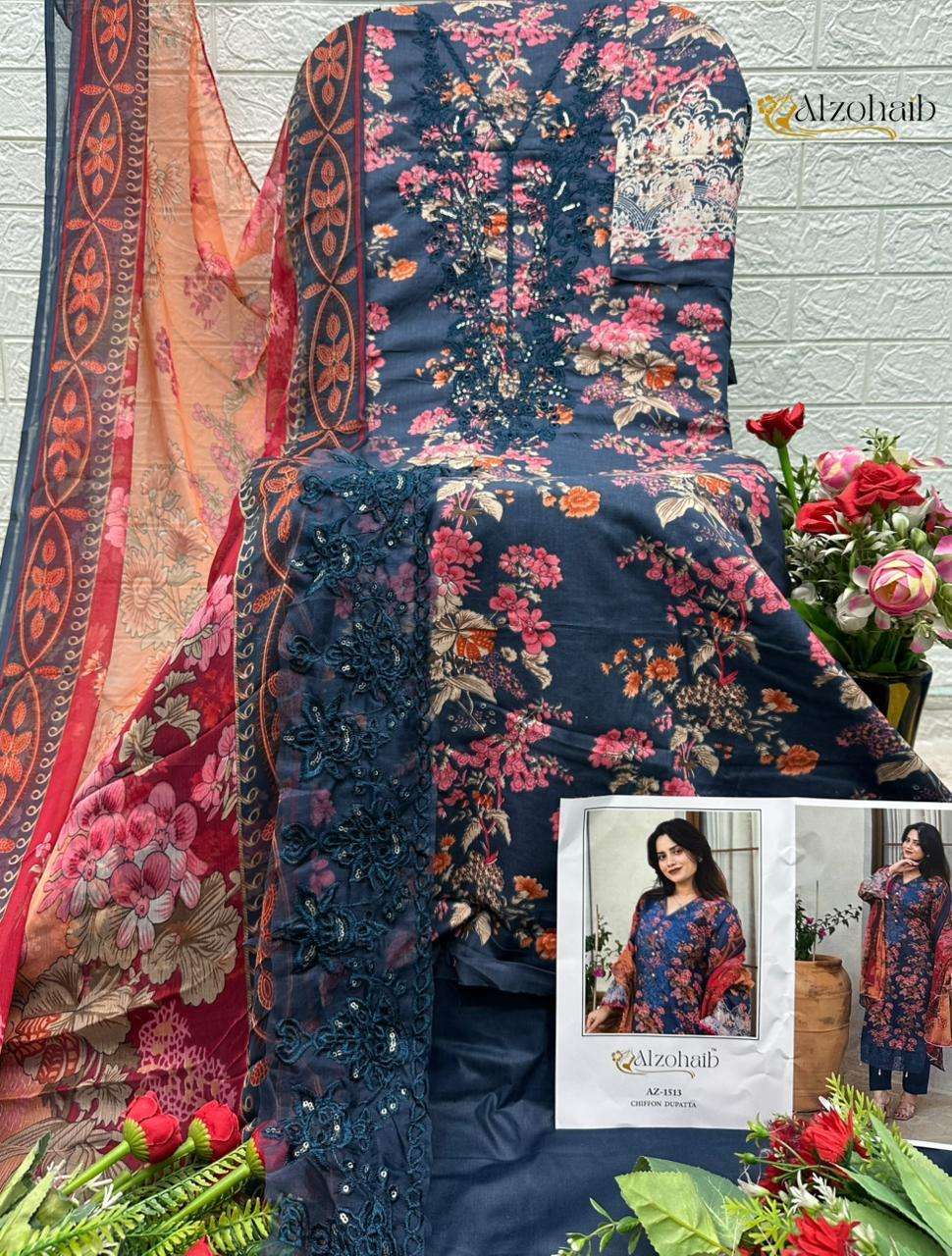 Alzohaib Riyasat Vol - 1 Cotton Printed Pakistani Dresses - Amrah Wholesale