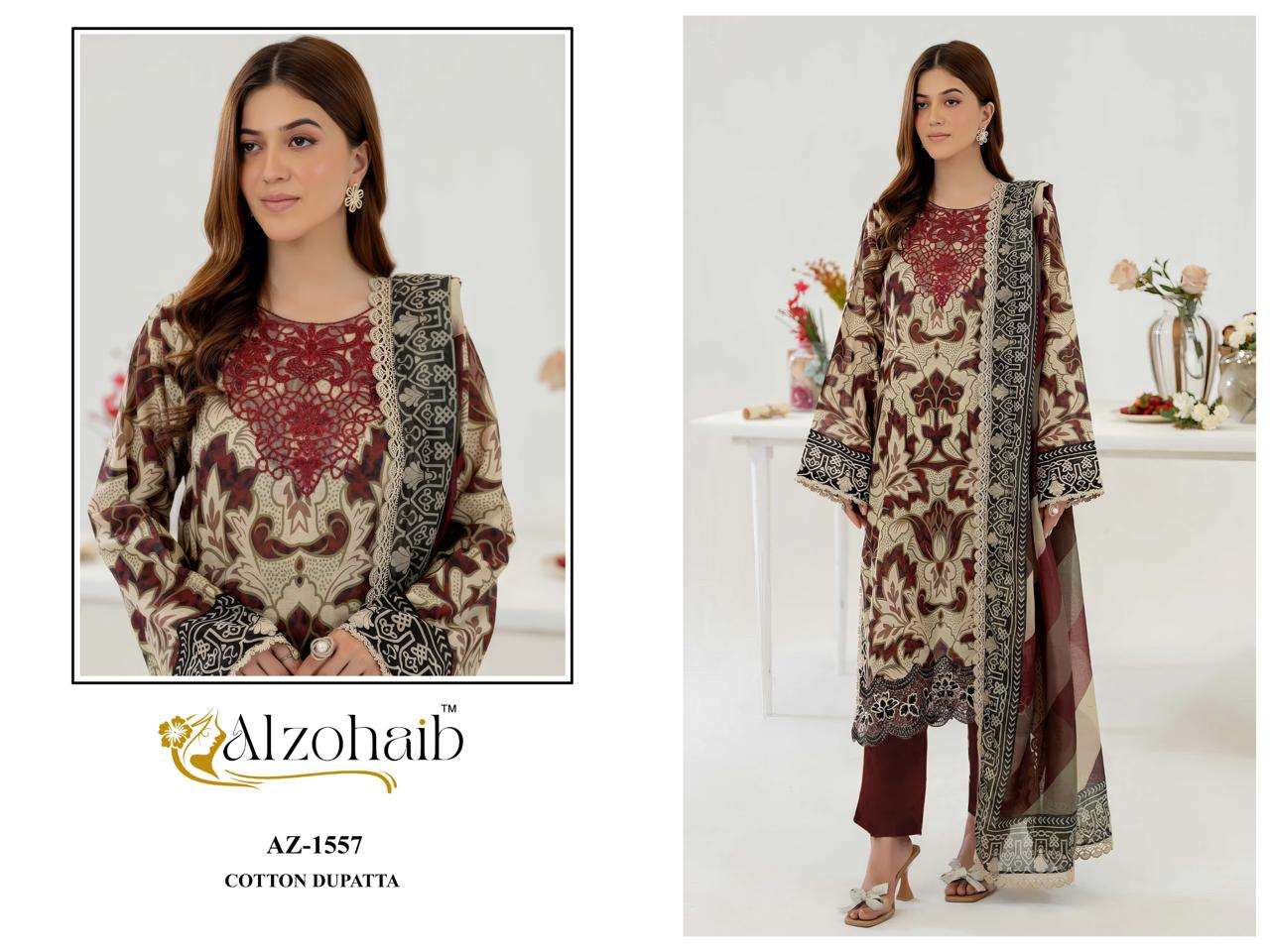 ALZOHAIB ZOYA Vol 2 Cotton Embroidered Pakistani Suit - Amrah Wholesale