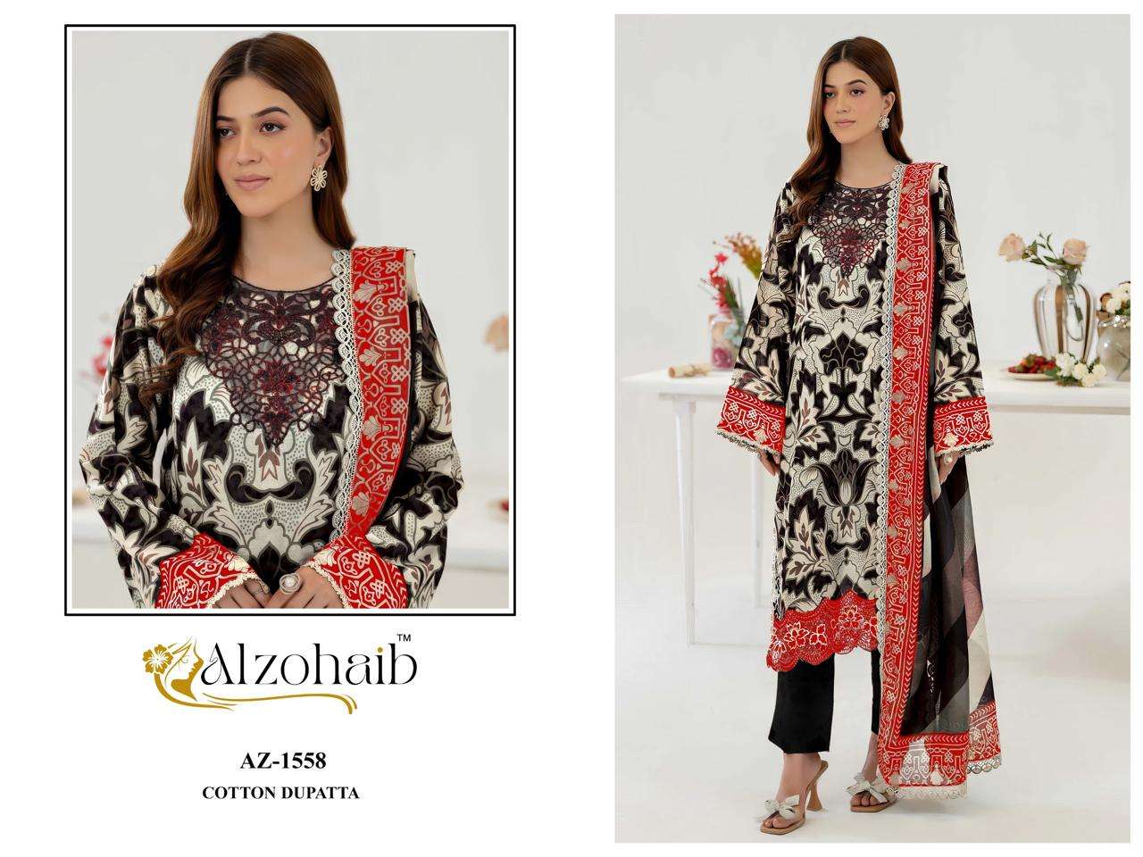 ALZOHAIB ZOYA Vol 2 Cotton Embroidered Pakistani Suit - Amrah Wholesale
