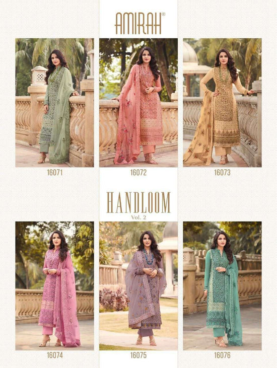 Amirah Handloom Vol 2 Pure Viscose Minakari Jacquard Dress Material