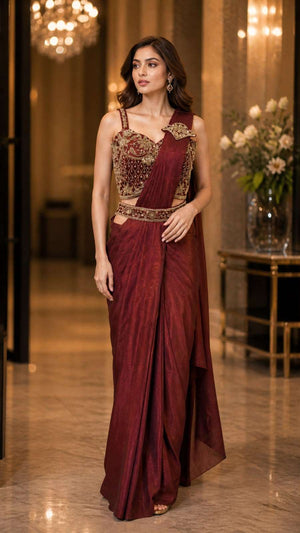 Amoha A516 Colors Imported Fabric Heavy Saree - Amrah Wholesale