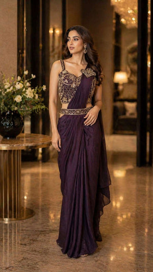 Amoha A516 Colors Imported Fabric Heavy Saree - Amrah Wholesale