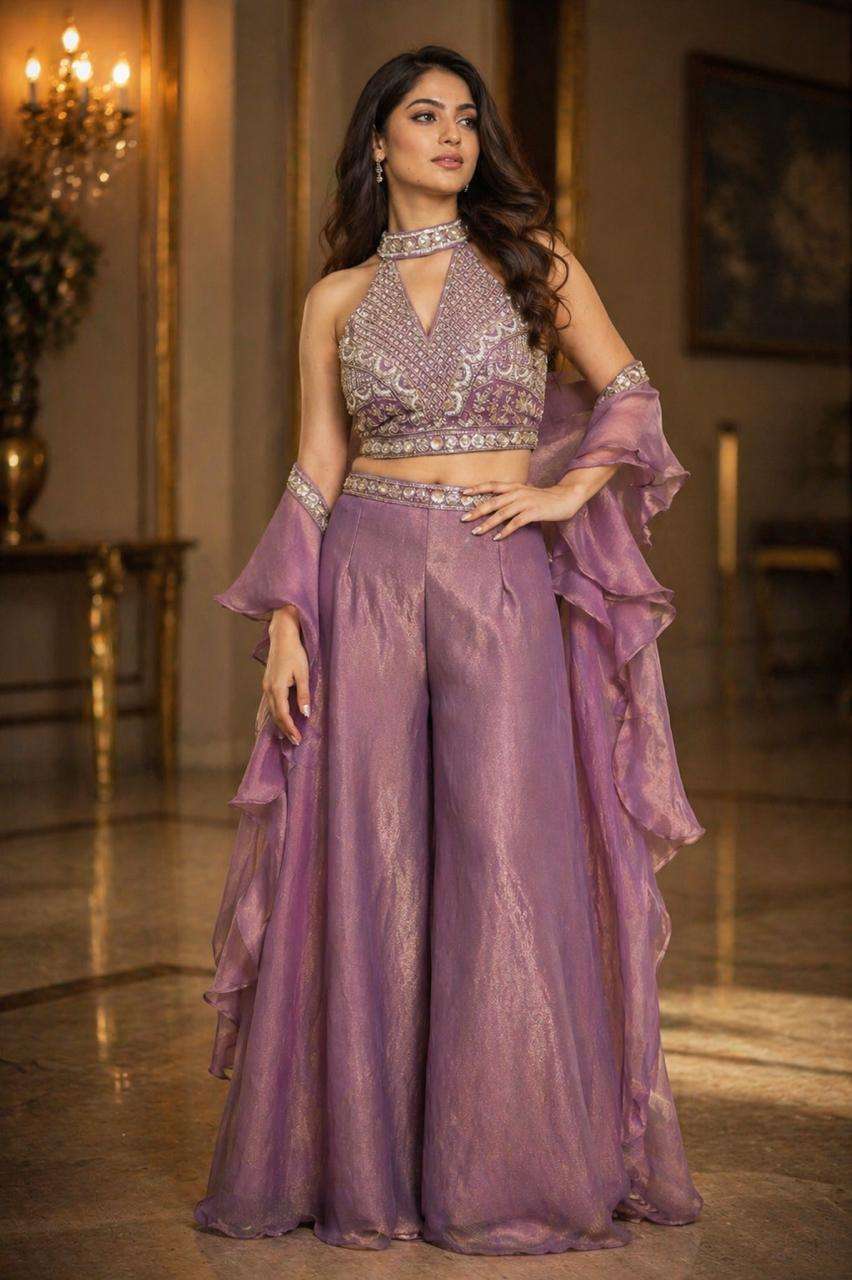 Amoha Trends D-542 NC Moss Indo Western Partywear Set