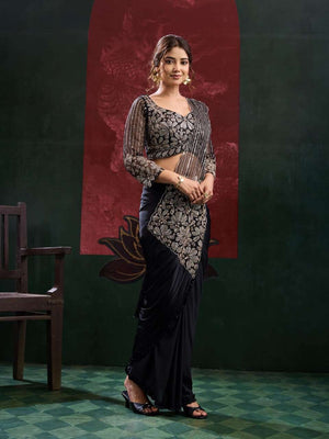 AMOHA TRENDZ 102438 Imported Lycra Stitched Saree