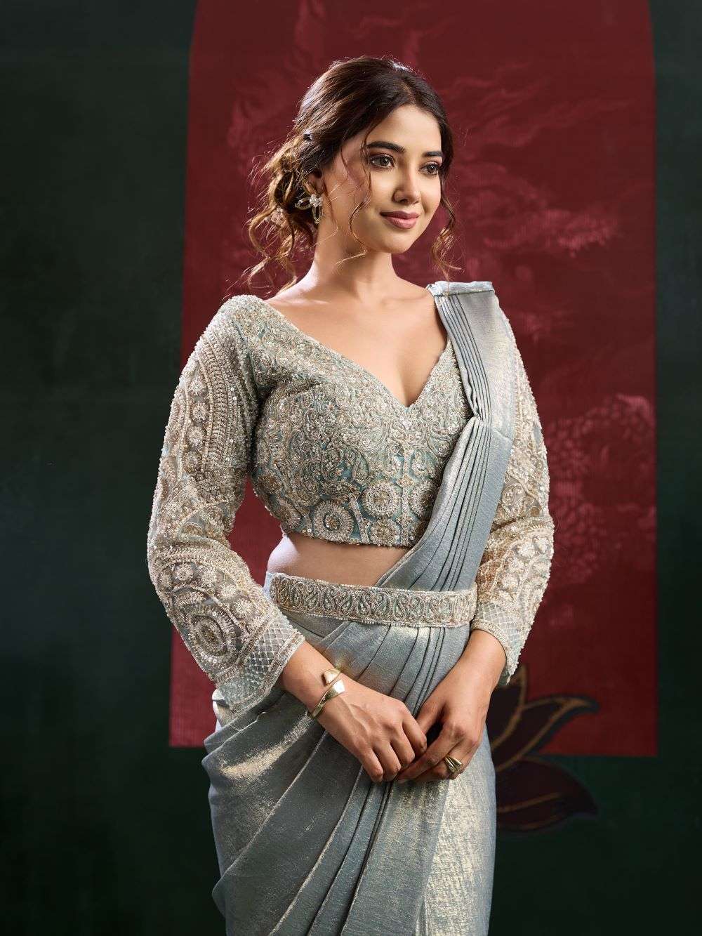 AMOHA TRENDZ 102449 Imported Readymade Party Wear Saree