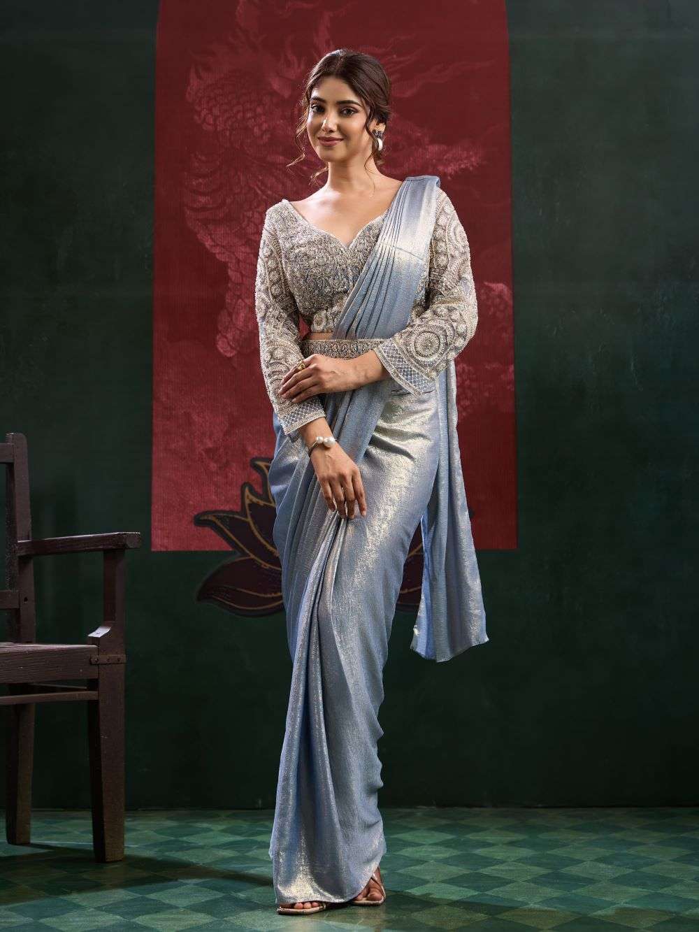 AMOHA TRENDZ 102449 Imported Readymade Party Wear Saree