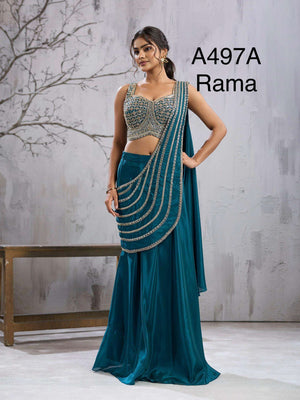 Amoha Trendz A-497 Fancy Stitched Saree
