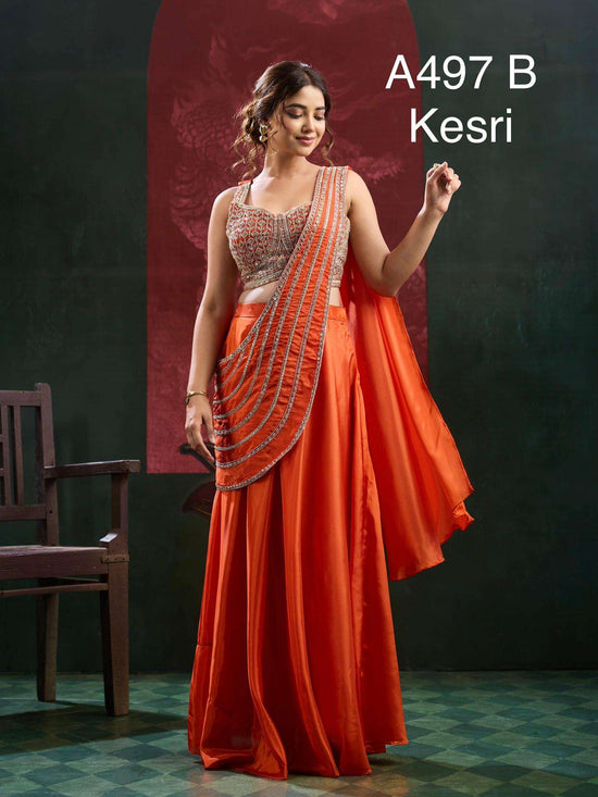 Amoha Trendz A-497 Fancy Stitched Saree