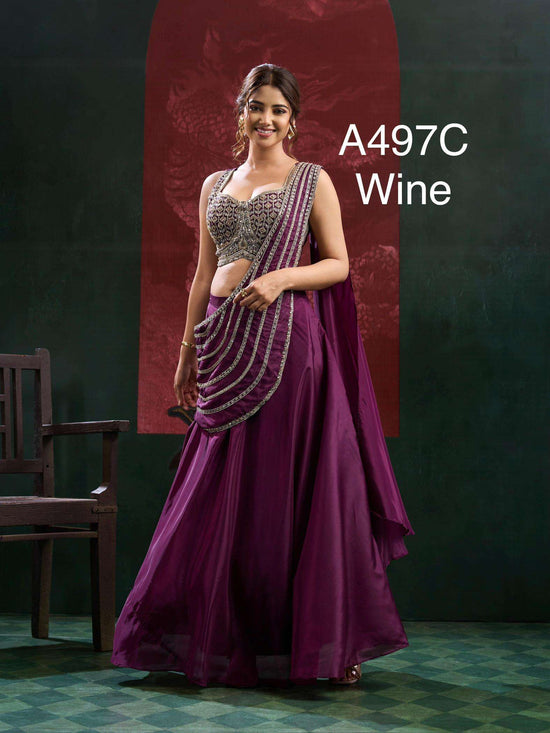 Amoha Trendz A-497 Fancy Stitched Saree
