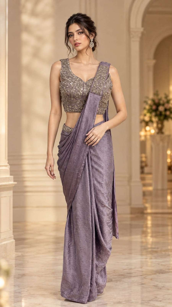 Amoha Trendz A-517 Fancy Embroidered Ready to Wear Saree