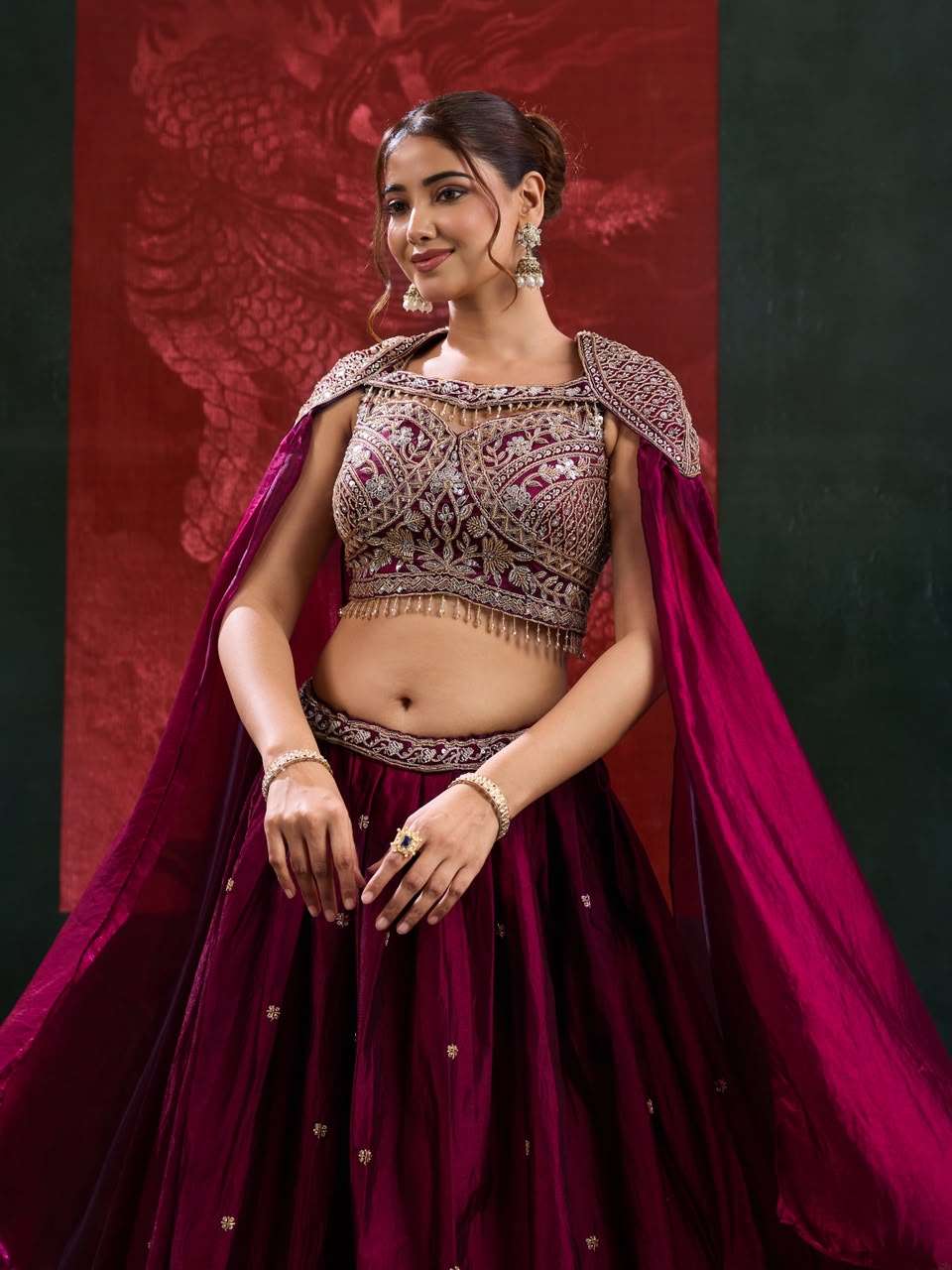 AMOHA TRENDZ A-539 Satin Ready To Wear Lehenga