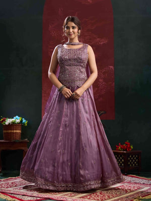 Amoha Trendz A-546 Beads Embroidered Handwork Party Wear Lehenga