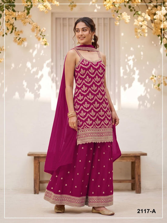 Amrah 2117 A To D Master Colors Chinon Embroidered Dress Material
