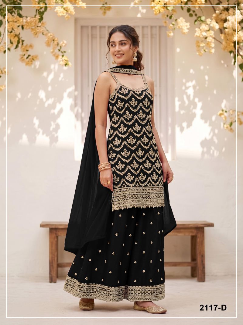 Amrah 2117 A To D Master Colors Chinon Embroidered Dress Material