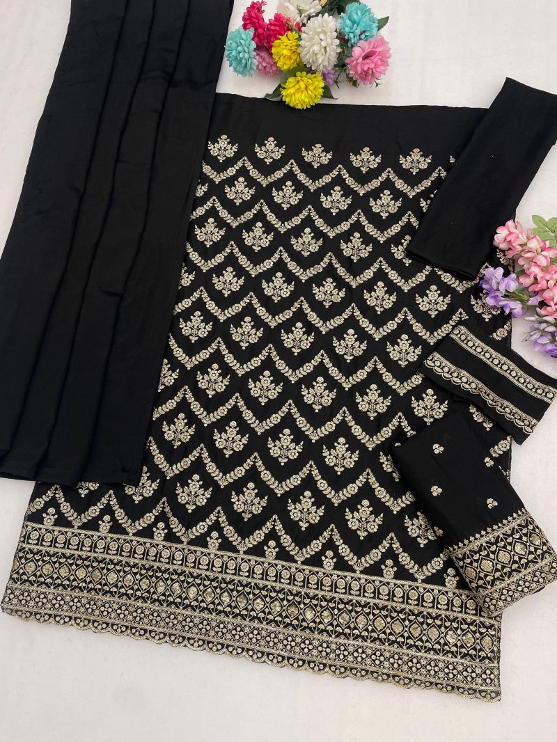 Amrah 2117 A To D Master Colors Chinon Embroidered Dress Material